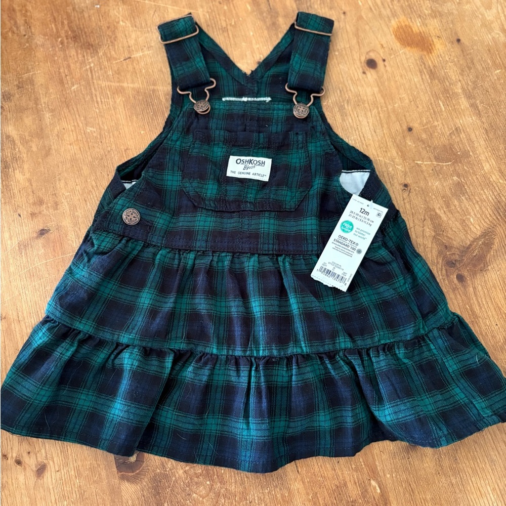 OshKosh B'gosh Green and Blue Plaid Dress